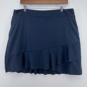 GREG NORMAN Performance Golf Women XL Moisture Wicking Navy Tennis Skort Pockets